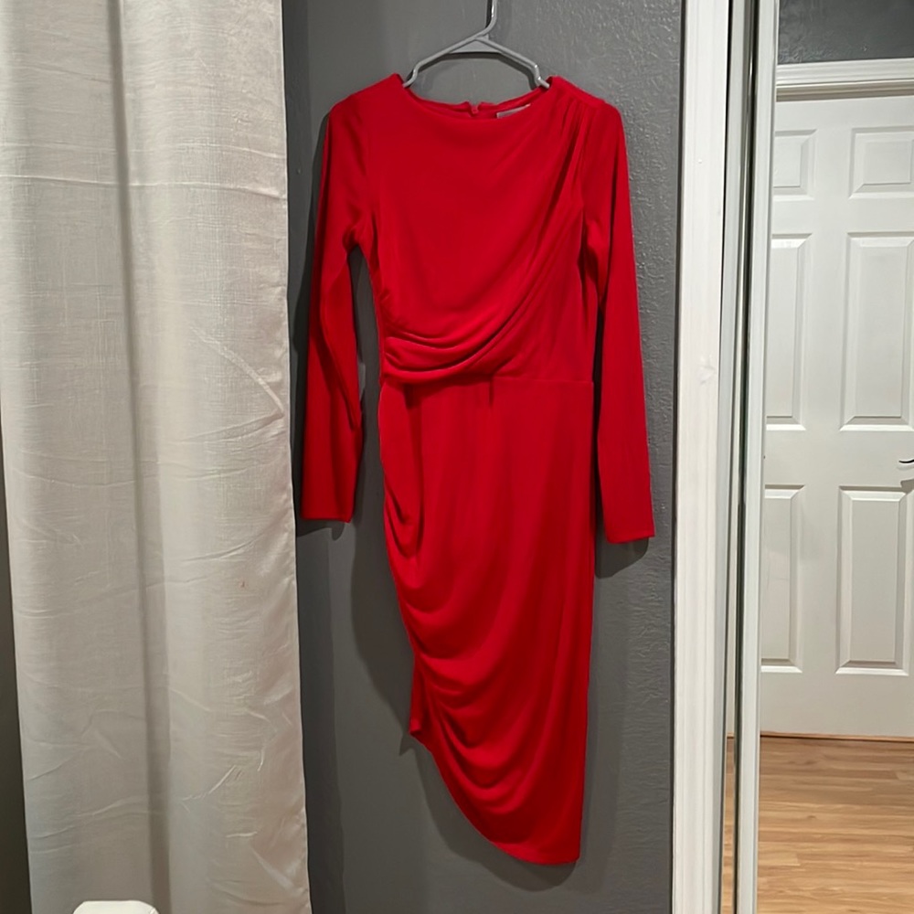 Red midi dress from H&M